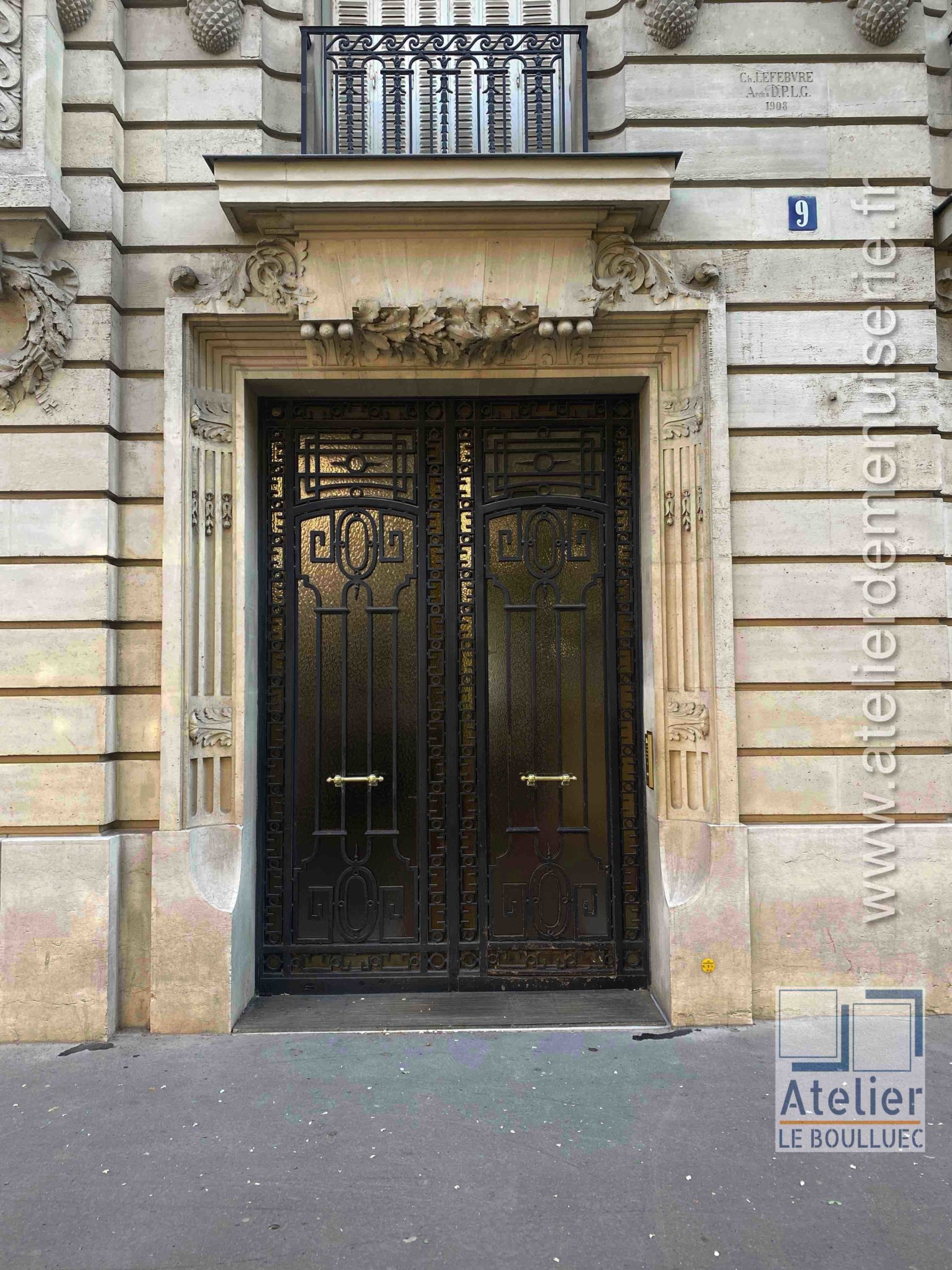 Porte Cochère Acier - 9 Avenue Elysée Reclus - Paris 7