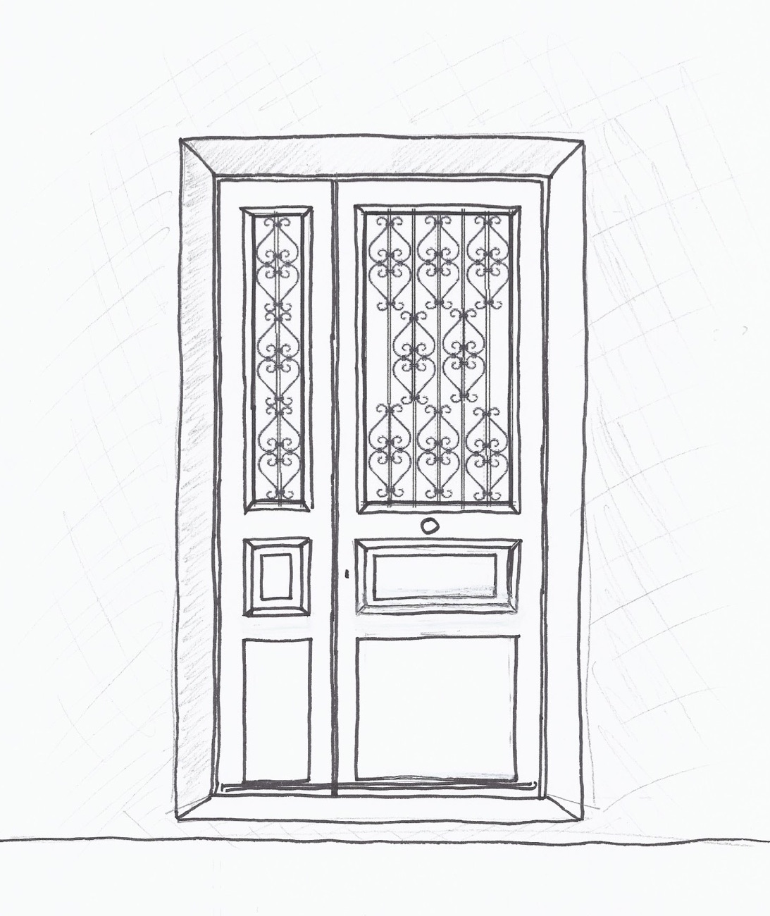 Porte Sur Rue Corbeilller 1 Tiercée Croquis Projet