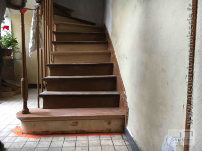 2017 06 RETAURATION ESCALIER EN CHÊNE - TRAVAUX
