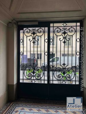 2021 09 Motorisation Sur Porte Acier Forgé - 1 Rue De Pontoise - 3 - Vue D\'ensemble