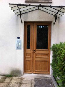 Porte Sur Rue Corbeilller 3 Tiercée Chêne Avec Grilles 1